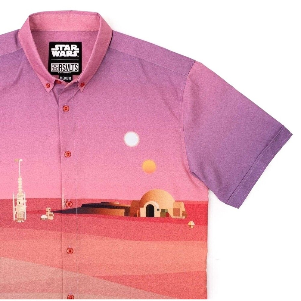 RSVLTS Star Wars Rising Suns Kunuflex Short Sleeve Shirt 2XL Tatooine Sunset - Picture 7 of 14